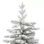 Albero Natale Artificiale Incernierato con Neve Fioccata 180 cm