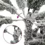 Albero Natale Artificiale Incernierato con Neve Fioccata 120 cm