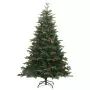 Albero Natale Artificiale Incernierato con Pigne e Bacche 210cm