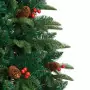 Albero Natale Artificiale Incernierato con Pigne e Bacche 150cm