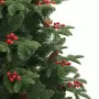 Albero Natale Artificiale Incernierato con Pigne e Bacche 210cm