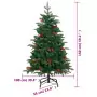 Albero Natale Artificiale Incernierato con Pigne e Bacche 150cm