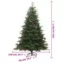 Albero Natale Artificiale Incernierato con Pigne e Bacche 210cm