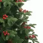 Albero Natale Artificiale Incernierato con Pigne e Bacche 240cm