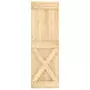 Porta Scorrevole con Set Hardware 70x210 cm Legno Massello Pino