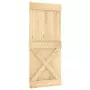 Porta Scorrevole con Set Hardware 90x210 cm Legno Massello Pino