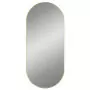 Specchio da Parete Dorato 100x45 cm Ovale
