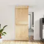 Porta Scorrevole con Set Hardware 80x210 cm Legno Massello Pino