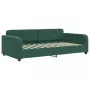 Divano Letto con Materasso Verde Scuro 90x200 cm in Velluto