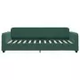 Divano Letto con Materasso Verde Scuro 90x200 cm in Velluto