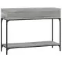 Tavolino Consolle Grigio Sonoma 100x34,5x75cm Legno Multistrato