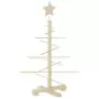 Albero di Natale Decorativo in Legno 75 cm Legno Massello Pino