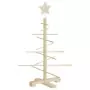 Albero di Natale Decorativo in Legno 75 cm Legno Massello Pino