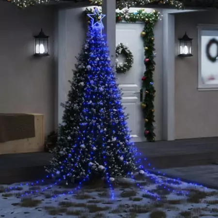 Illuminazione per Albero di Natale 320 LED Blu 375 cm