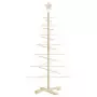 Albero di Natale Decorativo in Legno 125 cm Legno Massello Pino