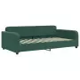 Divano Letto con Letto Estraibile Verde Scuro 90x200cm Velluto