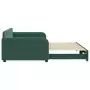 Divano Letto con Letto Estraibile Verde Scuro 100x200cm Velluto