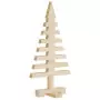 Albero di Natale Decorativo in Legno 60 cm Legno Massello Pino