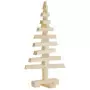 Albero di Natale Decorativo in Legno 60 cm Legno Massello Pino