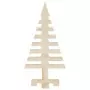 Albero di Natale Decorativo in Legno 60 cm Legno Massello Pino