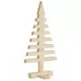 Albero di Natale Decorativo in Legno 60 cm Legno Massello Pino