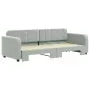 Divano Letto con Letto Estraibile Grigio Chiaro 80x200 Velluto