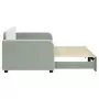 Divano Letto con Letto Estraibile Grigio Chiaro 80x200 Velluto