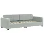 Divano Letto con Letto Estraibile Grigio Chiaro 80x200 Velluto