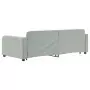 Divano Letto con Letto Estraibile Grigio Chiaro 90x200 Velluto