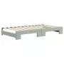 Divano Letto con Letto Estraibile Grigio Chiaro 100x200 Velluto