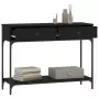 Tavolino Consolle Nero 100x34,5x75 cm in Legno Multistrato