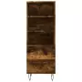 Credenza Rovere Fumo 40x36x110 cm in Legno Multistrato