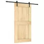 Porta Scorrevole con Set Hardware 100x210cm Legno Massello Pino