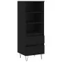 Credenza Nero 40x36x110 cm in Legno Multistrato