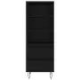 Credenza Nero 40x36x110 cm in Legno Multistrato