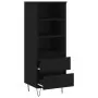 Credenza Nero 40x36x110 cm in Legno Multistrato