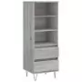 Credenza Grigio Sonoma 40x36x110 cm in Legno Multistrato