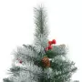 Albero Natale Artificiale Incernierato con Pigne e Bacche 180cm