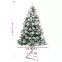 Albero Natale Artificiale Incernierato con Pigne e Bacche 180cm