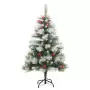 Albero Natale Artificiale Incernierato con Pigne e Bacche 150cm