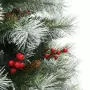 Albero Natale Artificiale Incernierato con Pigne e Bacche 150cm