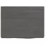 Piano Bagno Grigio Scuro 40x30x4 cm Legno Massello Trattato