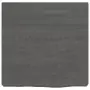 Piano Bagno Grigio Scuro 40x40x6 cm Legno Massello Trattato