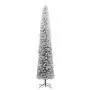 Albero di Natale Sottile con Base e Neve Floccata 270 cm PVC