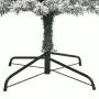 Albero di Natale Sottile con Base e Neve Floccata 270 cm PVC