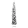 Albero di Natale Sottile con Base e Neve Floccata 300 cm PVC