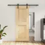 Porta Scorrevole con Set Hardware 80x210 cm Legno Massello Pino