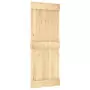 Porta Scorrevole con Set Hardware 80x210 cm Legno Massello Pino