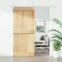 Porta Scorrevole con Set Hardware 90x210 cm Legno Massello Pino