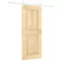 Porta Scorrevole con Set Hardware 85x210 cm Legno Massello Pino